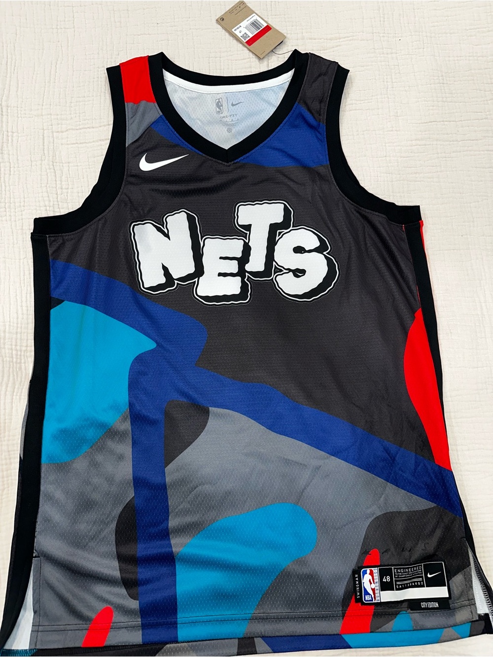 Nike Brooklyn Nets Black Multi-Color Statement Jersey